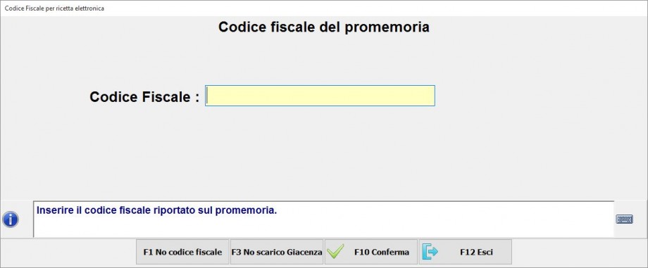 Campo Codice fiscale