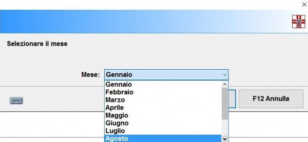 Selezione mese estrazione S.E.