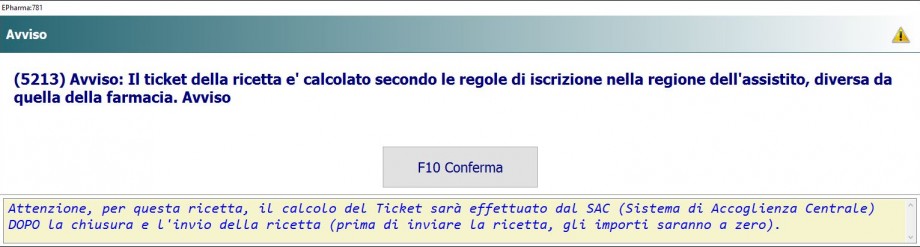 Avviso calcolo ticket R.E. nazionale