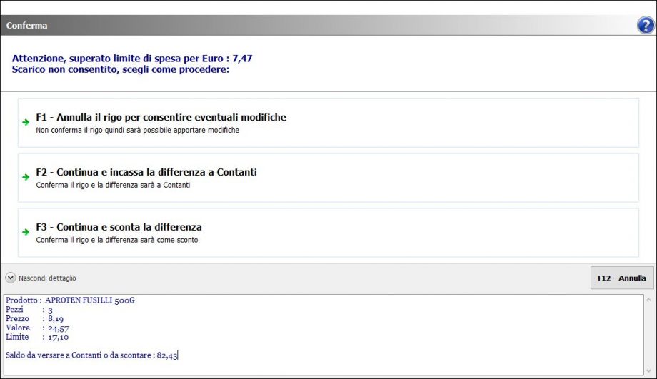 Superato limite di spesa Celiachia